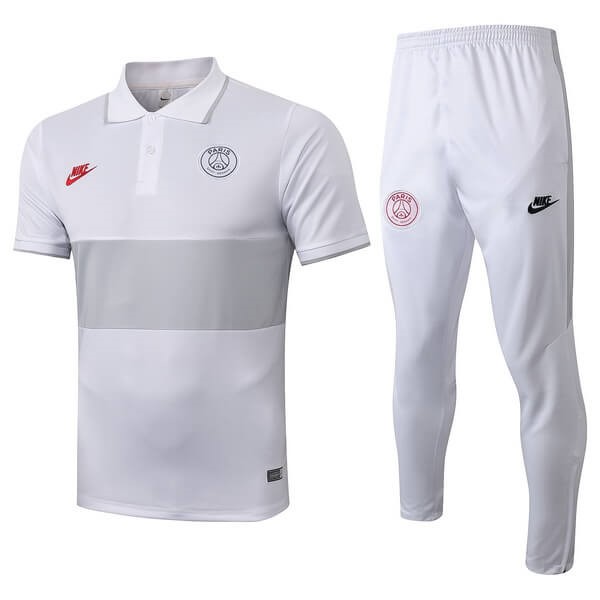 Polo Paris Saint Germain Conjunto Completo 2019/20 Blanco Gris